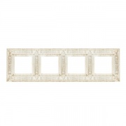 Рамка на 4 поста гор./верт., цвет white decape