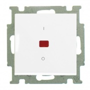 Выключатель с клавишей, 2-полюсный, 20 А, ABB Basic 55 альпийский белый (1020/2 UCK-94)