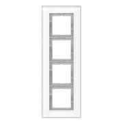 Рамка 4-ая Jung LS-Plus Стекло белое