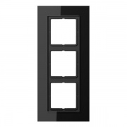 Рамка 3-ая Jung LS-Plus Стекло черное