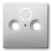 Накладка TV+FM+SAT розетки ABB Pure Сталь (1743-866)