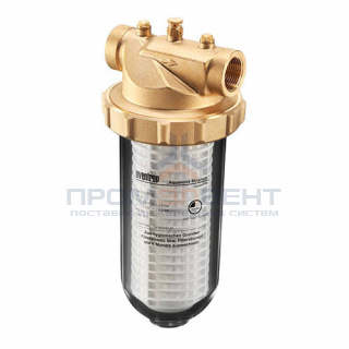 Фильтр тонкой очистки без промывки Oventrop Aquanova Magnum - 1" (ВР, PN16, 30°C, прозрачн.колба)