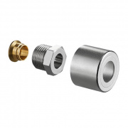 Набор присоединительный со стяжным кольцом Oventrop E - 1/2" для медной трубы D16 мм (цвет никель)