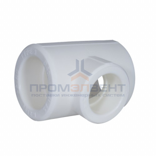 Тройник переходной KALDE - 63 x 32 x 63 (для полипропиленовых труб под пайку, цвет белый)