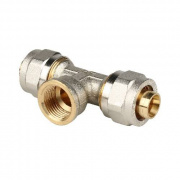 Тройник с переходом на внутреннюю резьбу STOUT - 20 x 3/4" (винтовой, для металлопласт.труб)