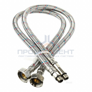 Комплект подводок под смеситель Mateu (Штуцер/Гайка) - М10-1-35/M10-18 x 1/2" (длина 1000 мм, 2шт)