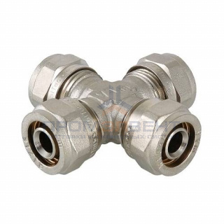 Крестовина VALTEC VTm.341 - 16  (винтовая, для металлопластиковых труб)