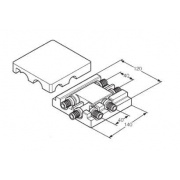 Крестовина двухтрубная REHAU - 20 x 16 x 20 (латунь, для труб из сшитого полиэтилена RAUTITAN)