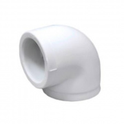 Отвод 90° Fusitek - 75 (для полипропиленовых труб под пайку, цвет белый)