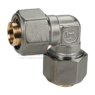 Отвод 90° Giacomini R561AM - 26x3.0 (для труб GIACOTHERM, GIACOFLEX и многослойных, хромированный)