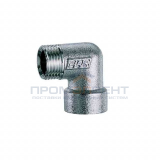 Отвод 90° латунный резьбовой FAR 5815 - 1/2" (НР/ВР, цвет хром)