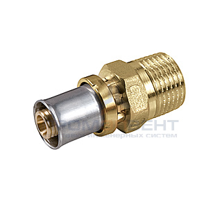 Переход на наружную резьбу Giacomini RM107 - 16x2.0 x 3/4" (прессовой, для металлопластиковых труб)