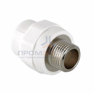 Переход на наружную резьбу VALTEC VTp.701 - 20 x 1/2" (для полипропиленовых труб, цвет белый)