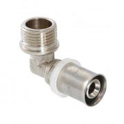 Переход на наружную резьбу угловой VALTEC VTm.253 - 26 x 1" (прессовой, для металлопласт. труб)