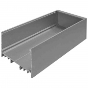 08-24-01 Профиль алюминиевый для светодиодной ленты, анод., П-образный , универсальный, серебро, 50х32мм, 2м, шир. ленты до 40мм, без упаковки (без рассеивателя, без заглушек).