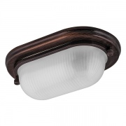 Светильник для бани термостойкий 130° на деревянной основе Орех, IP54 E27 овал НБО 04-60-021