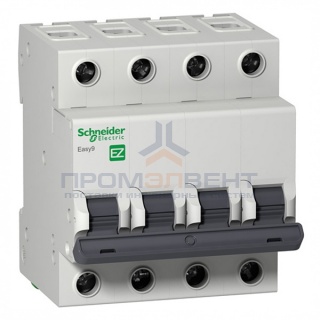 Автоматический выключатель Schneider Electric EASY 9 4П 40А B 4,5кА 400В (автомат)