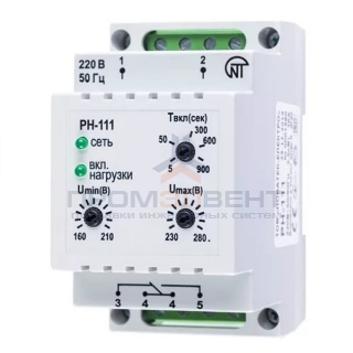Реле напряжения РН-111 однофазное регулируемое 16А