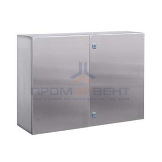Навесной шкаф CE из нержавеющей стали (AISI 316), двухдверный, 1400 x 1000 x 300мм, с фланцем