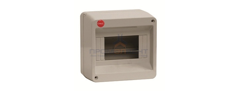 Щиток настен. без дверцы   8мод., IP40, серый, с клеммн.блоком в компл. 1х87508