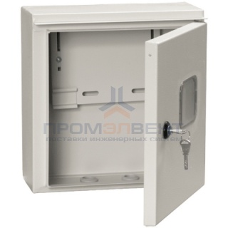 Щит металлический влагозащищенный ЩУ 1/1-0 74 У1 IP54, на 1-фазный счетчик 310х300х150