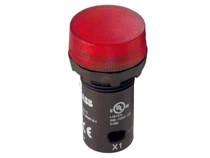 Лампа ABB CL-523R красная со встроенным светодиодом 230В AC